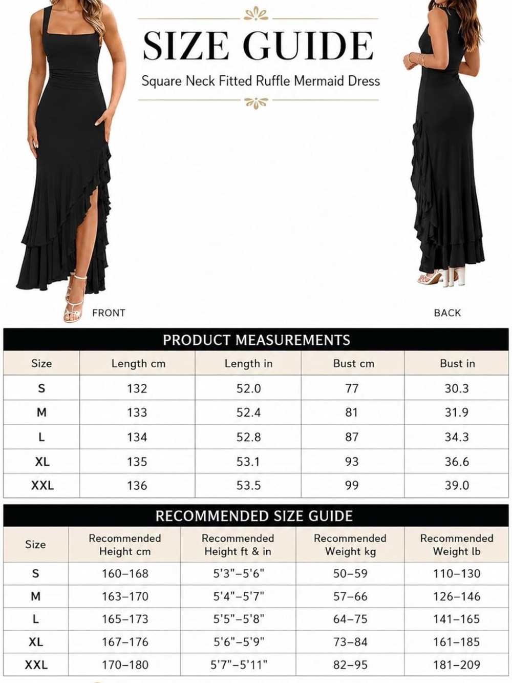 Sleeveless Black High-Low Ruffle Dress - Picture 4 of 4